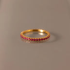 Endless Eternity Ruby Ring Silver 18K Gold Plated