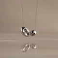 Duo Pebble Necklace Silver 18K Gold Plated