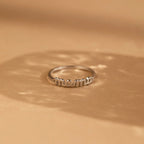 Dainty Mama Ring Silver 18K Gold Plated