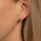 Genevieve Birthstone Huggies Silver 18K Gold Plated
