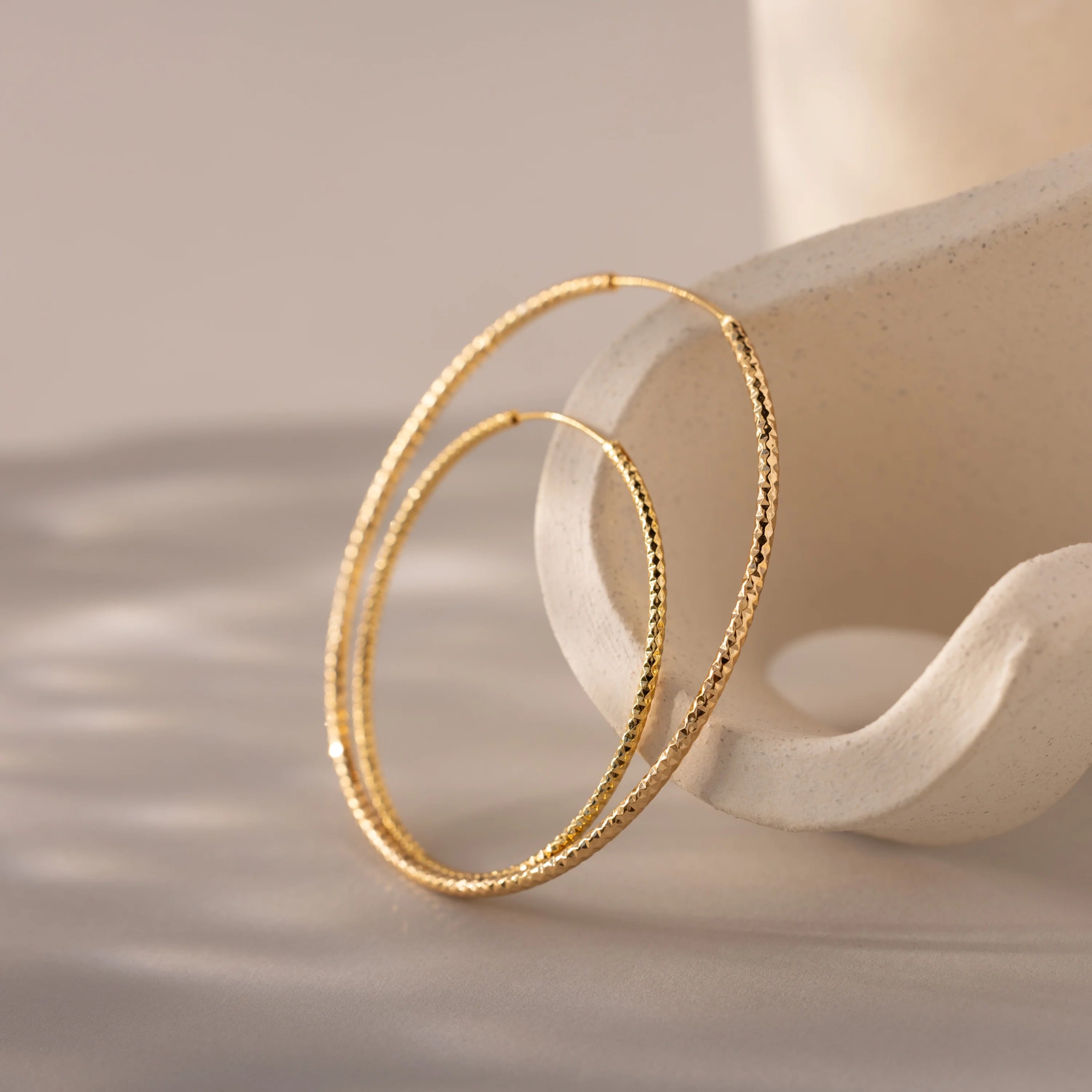 Sparkle Hoops Silver 18K Gold Plated