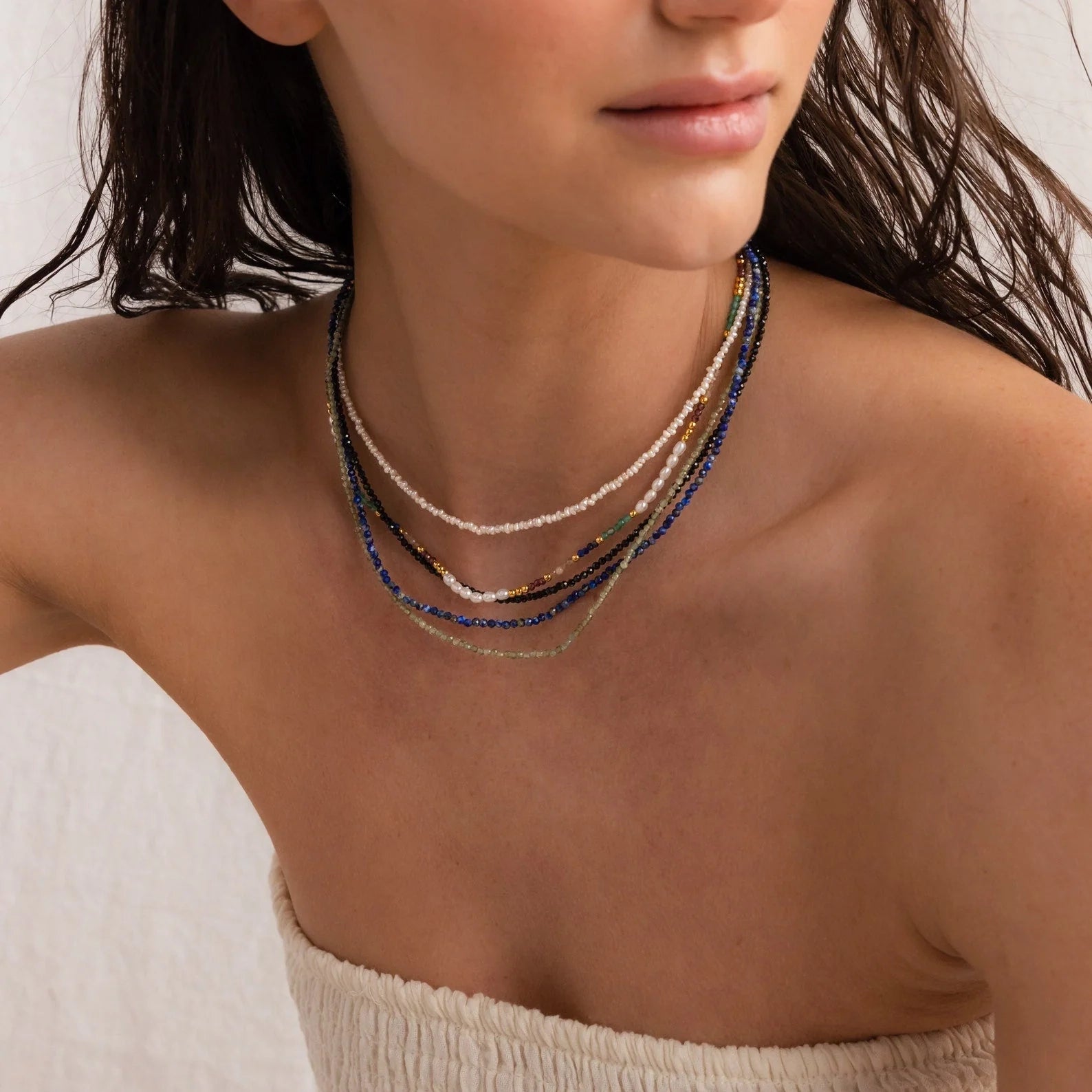 Tranquil Light Green Beaded Necklace