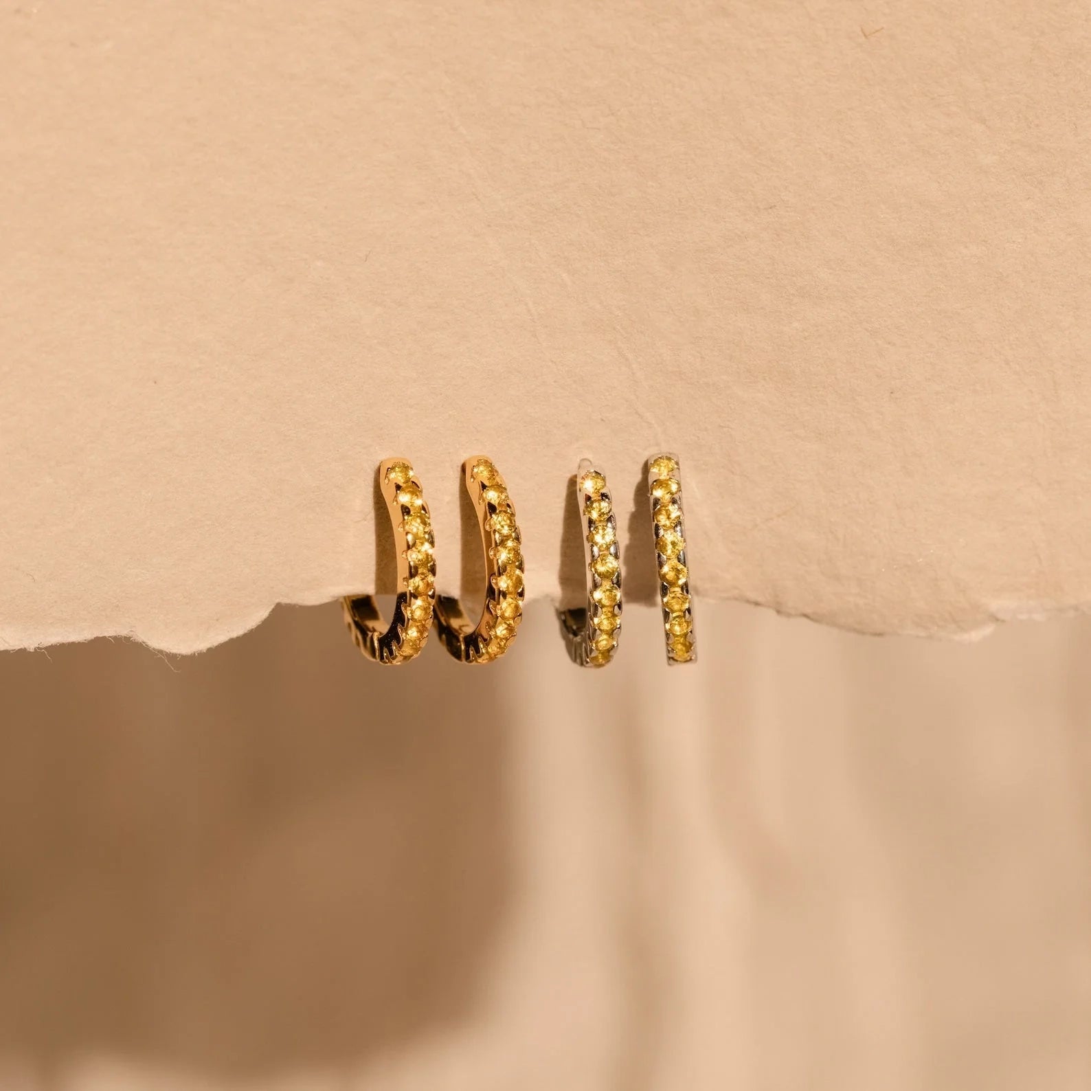 Radiate Sunshine with Our Citrine Huggie Earrings