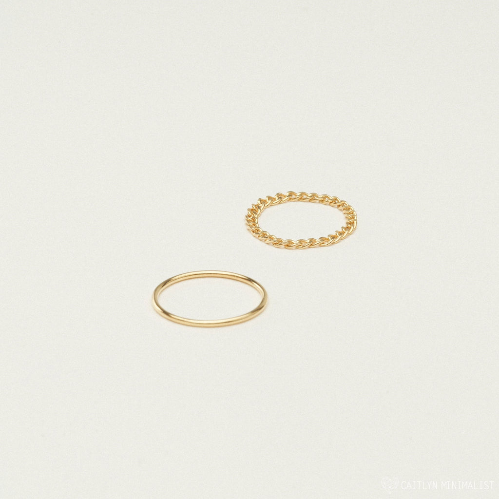 Minimalist Bold Stacking Ring Set