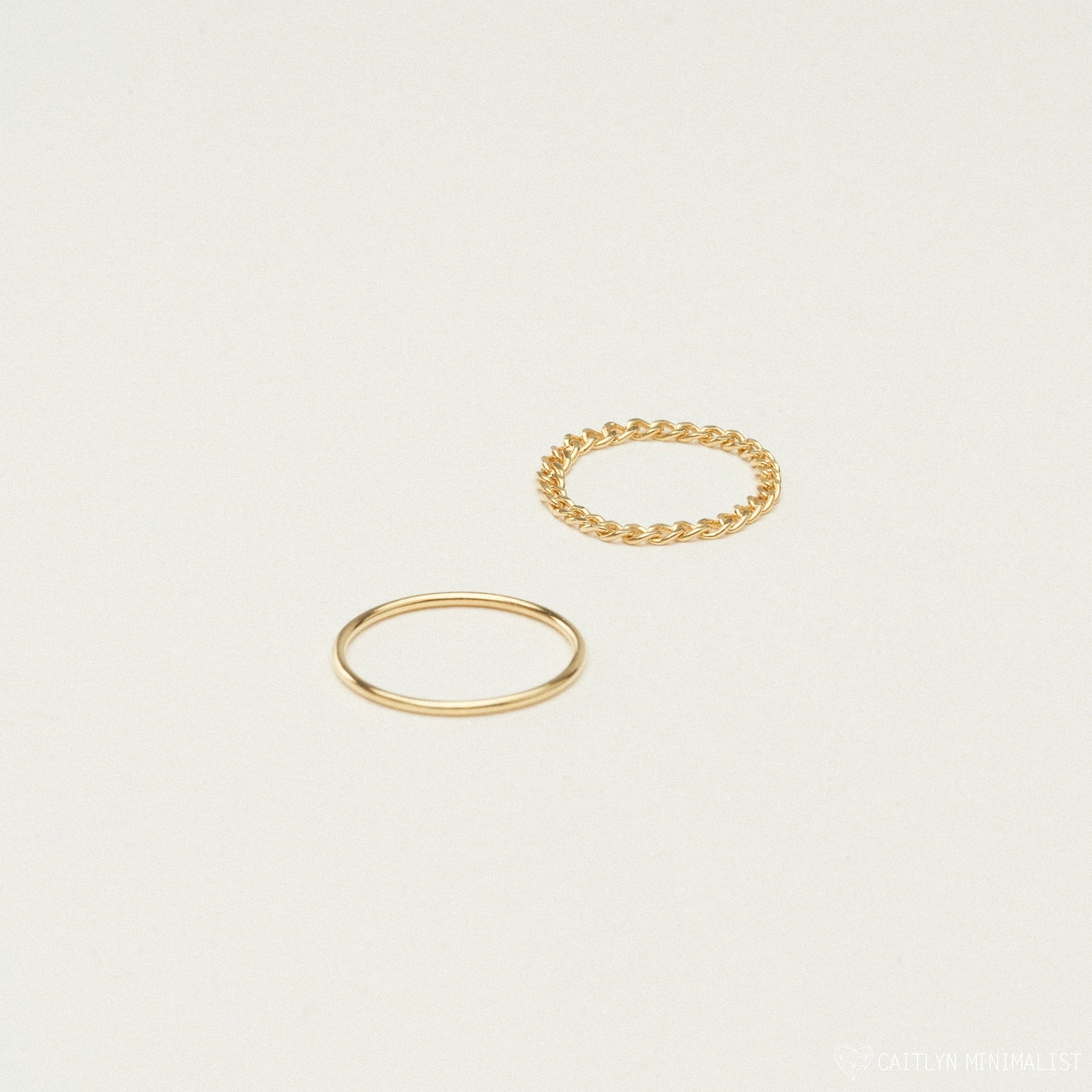 Minimalist Bold Stacking Ring Set