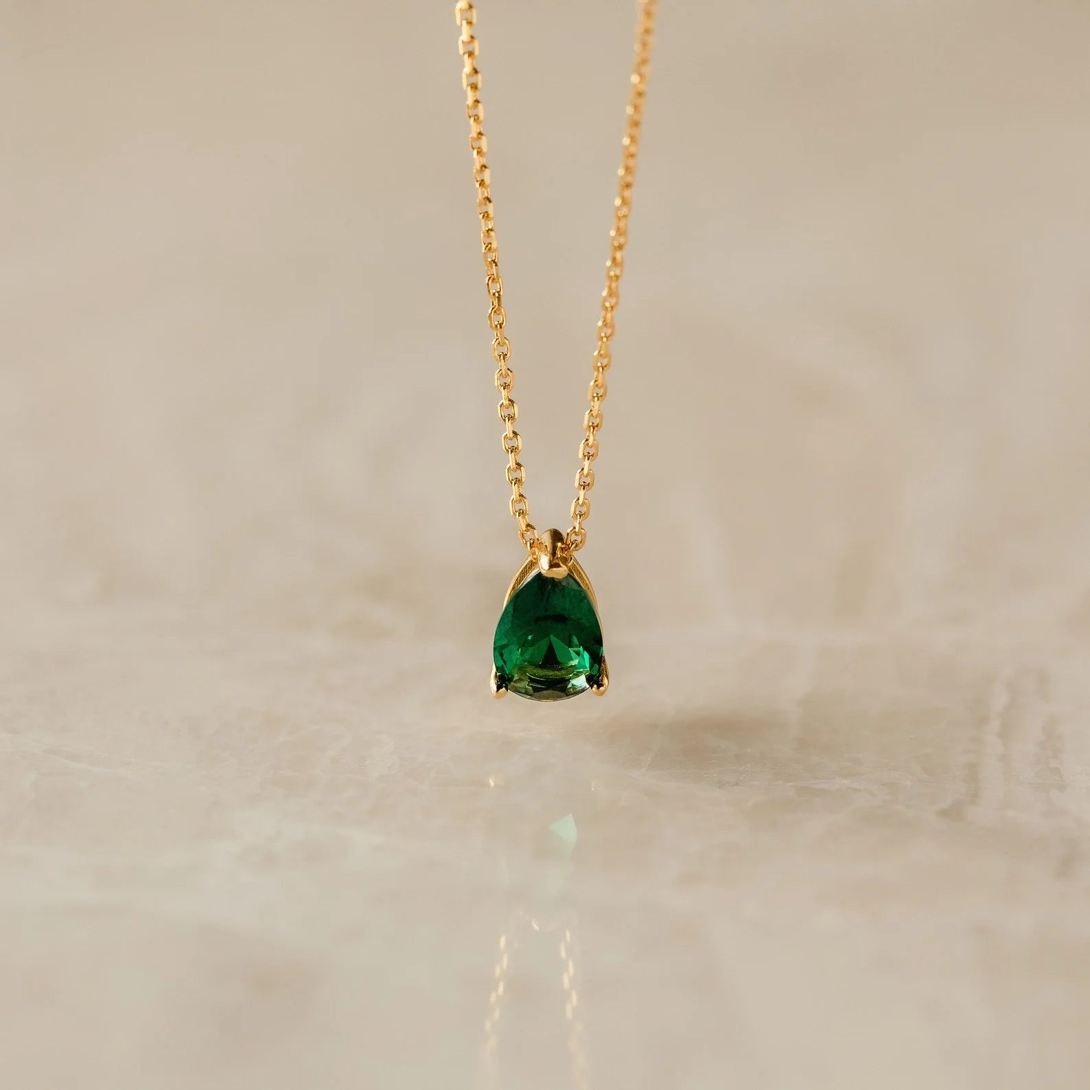 Ophelia Sapphire Necklace Silver 18K Gold Plated