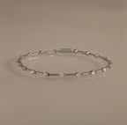 Sprinkle Diamond Tennis Bracelet Silver 18K Gold Plated
