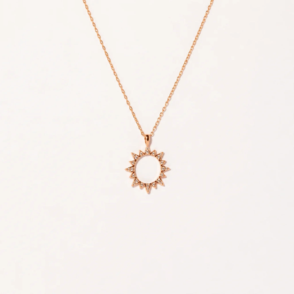 Pave Sun Necklace
