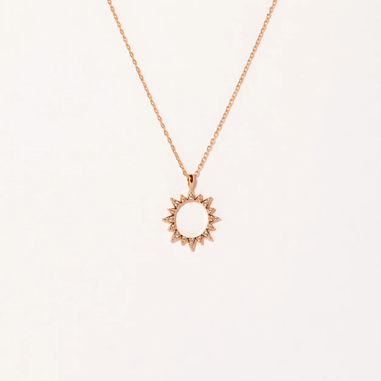 Pave Sun Necklace