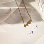 Dainty Mrs. Charm Necklace Silver 18K Gold Plated