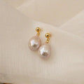 Baroque Pearl Earrings Silver 18K Gold Plated