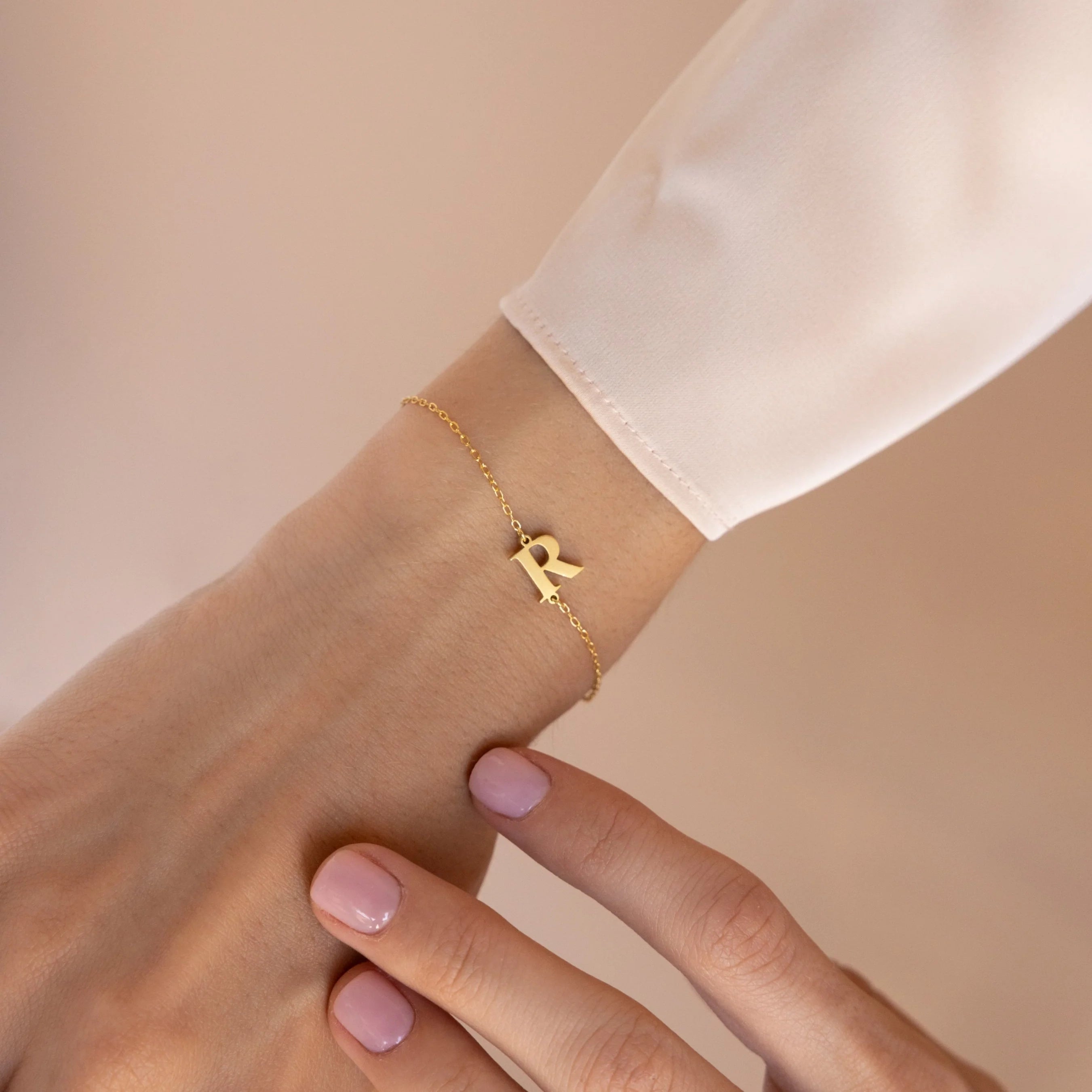 Newsletter Initial Bracelet Silver 18K Gold Plated