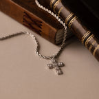 Diamonds Majesty Cross Necklace Silver 18K Gold Plated