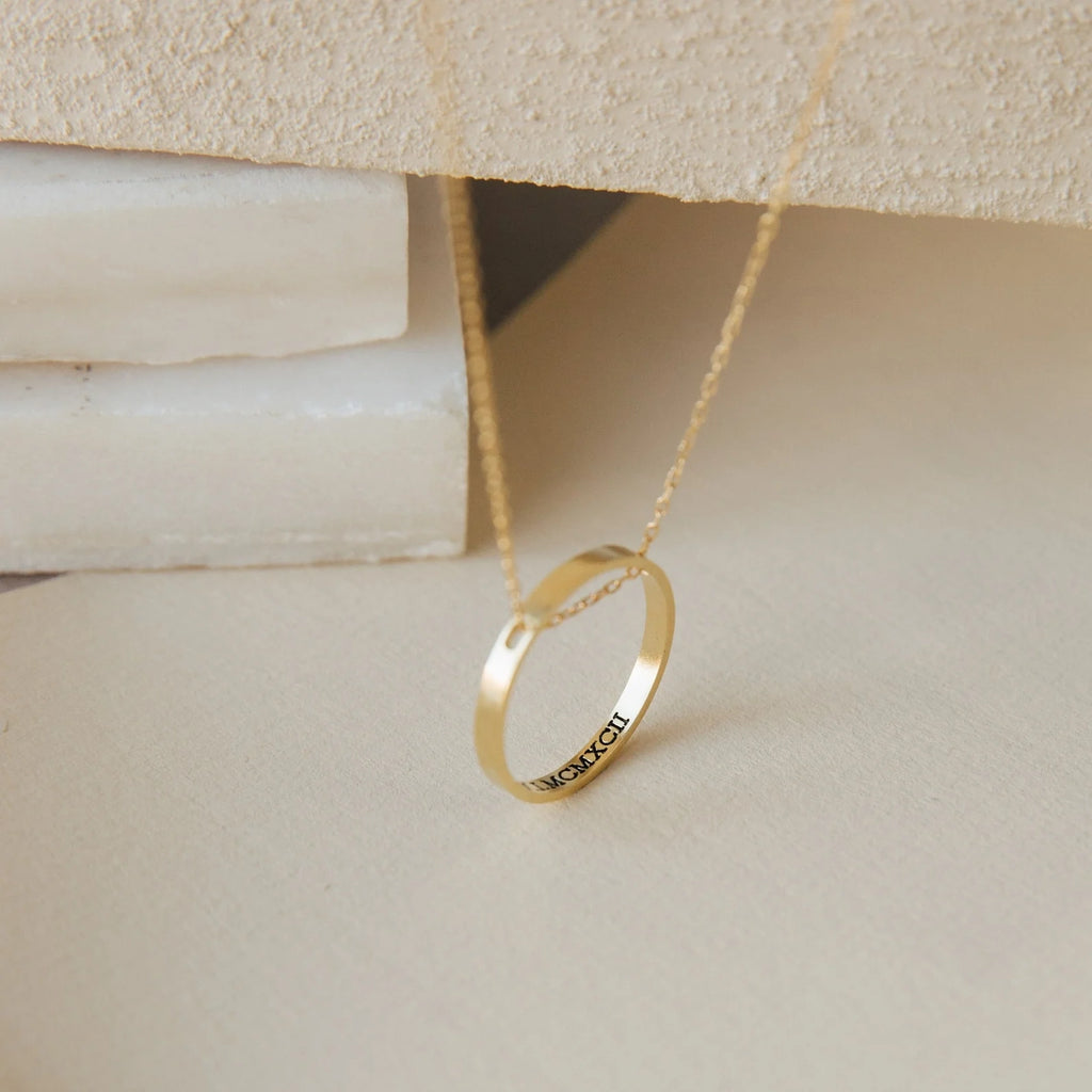 Inner Circle Necklace Silver 18K Gold Plated