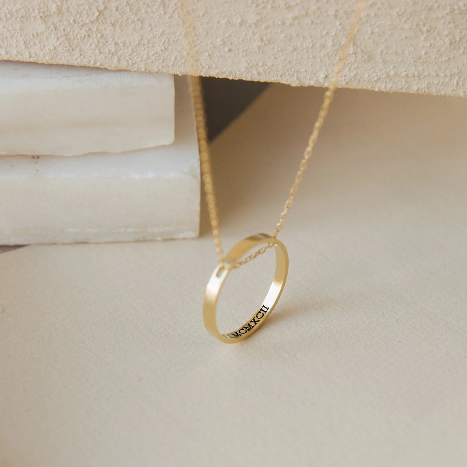 Inner Circle Necklace Silver 18K Gold Plated