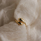 Duo Dome Ring Silver 18K Gold Plated