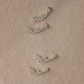 London Name Earrings Silver 18K Gold Plated