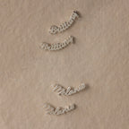 London Name Earrings Silver 18K Gold Plated