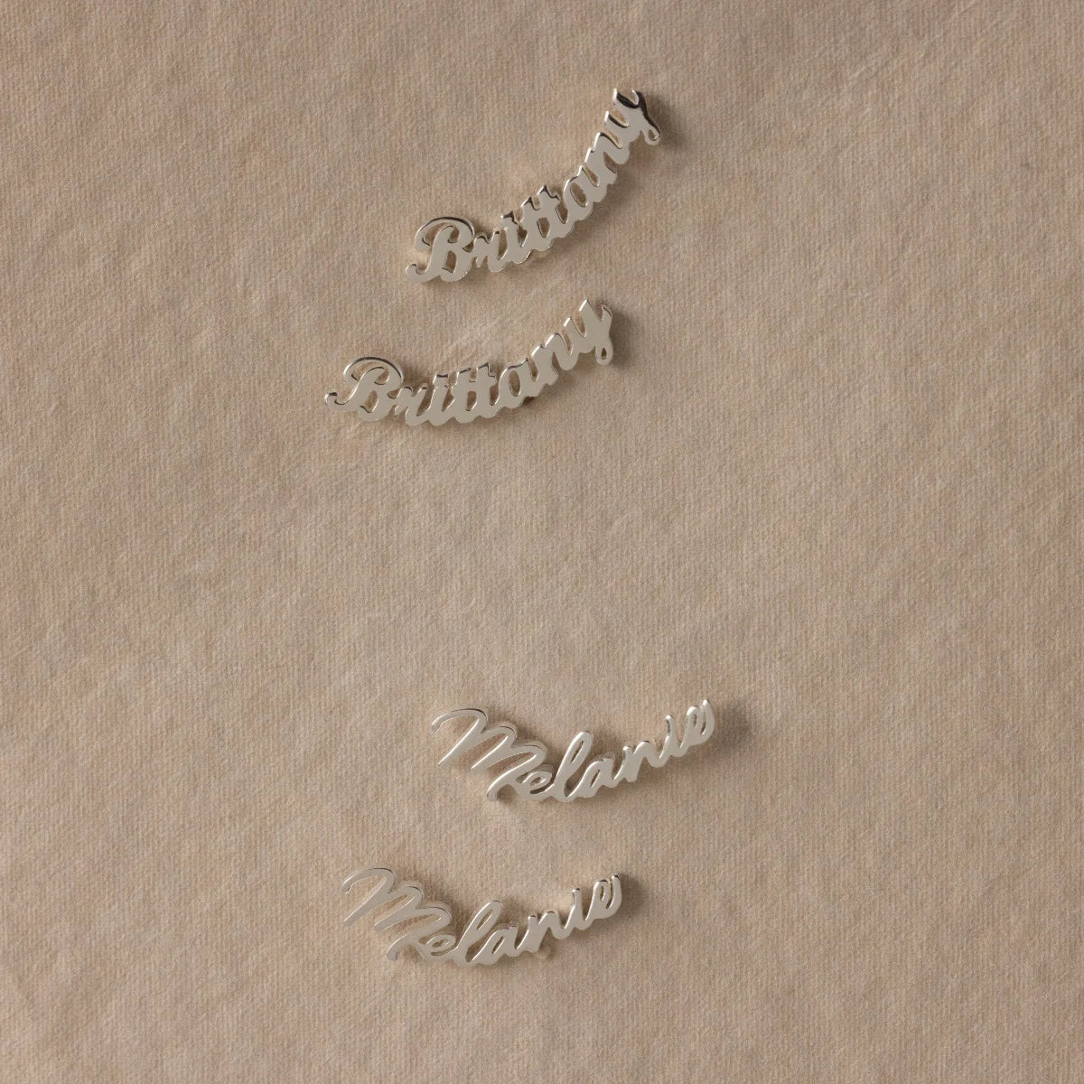 London Name Earrings Silver 18K Gold Plated