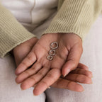Round Carabiner Charm Set Silver 18K Gold Plated
