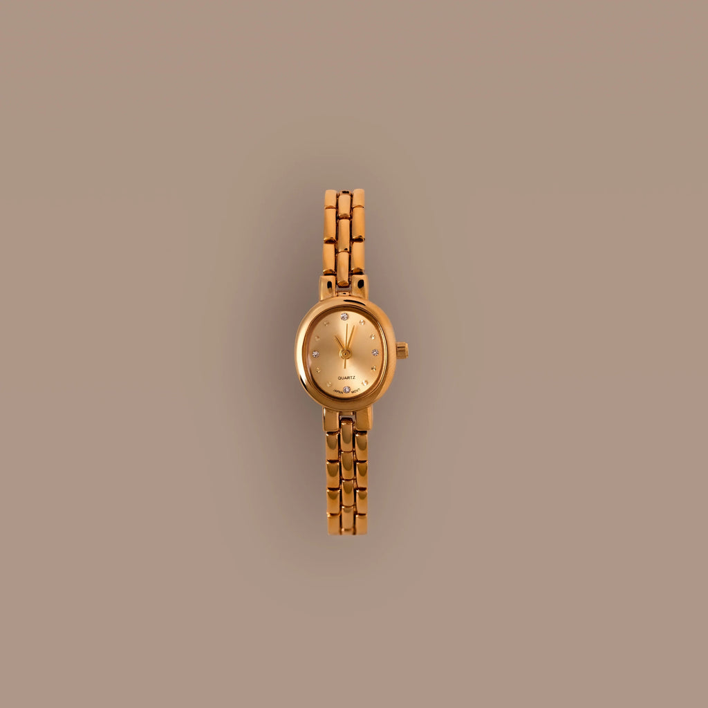 Cobblestone Timepiece Silver 18K Gold Plated