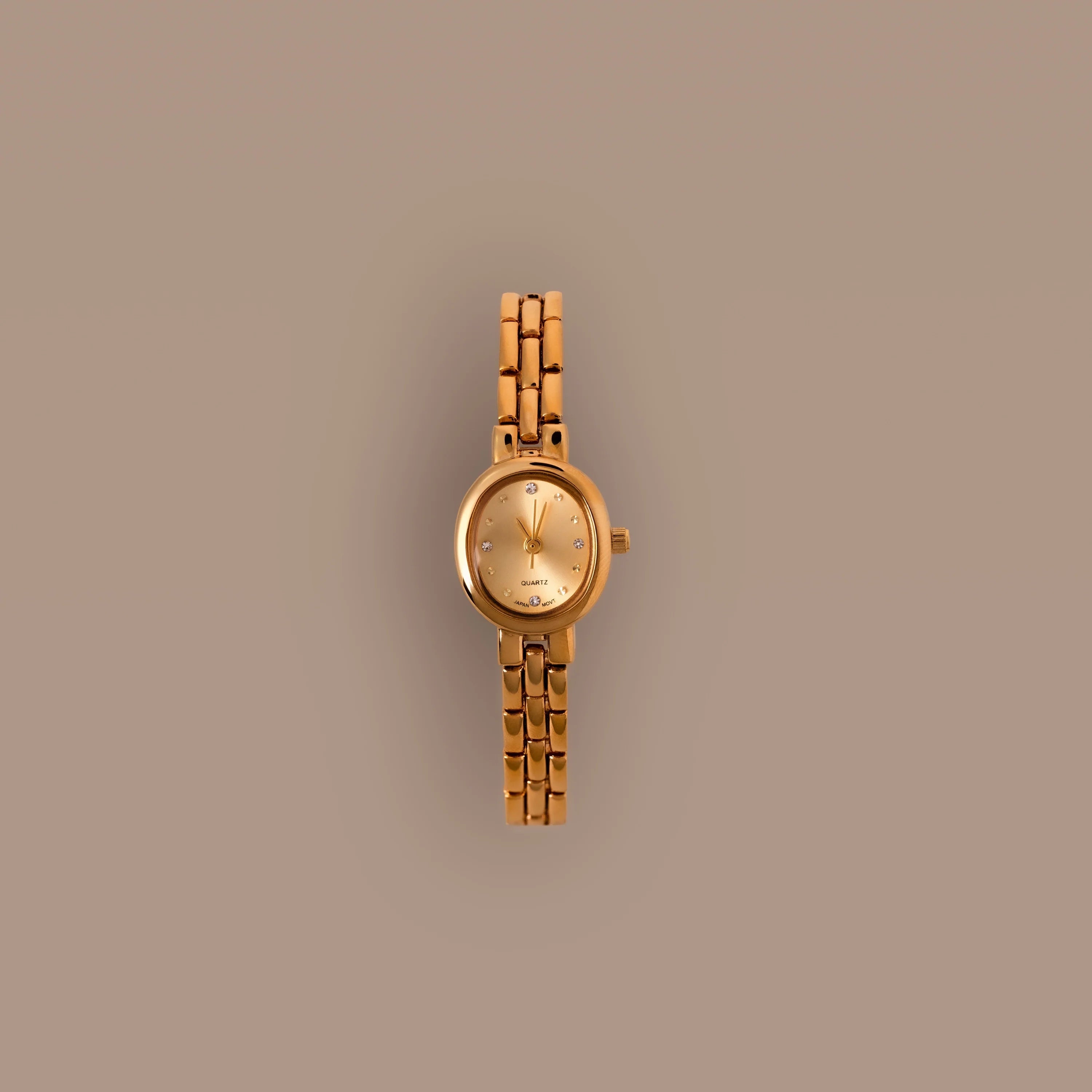 Cobblestone Timepiece Silver 18K Gold Plated