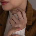 Toi et Moi Princess Birthstone Ring Silver 18K Gold Plated
