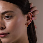 Tiny Teardrop Huggies Silver 18K Gold Plated