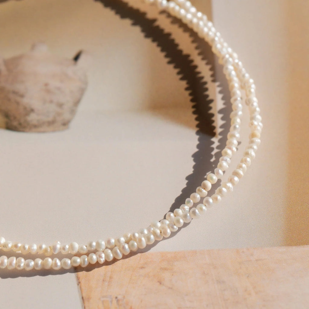 Brinley Pearl Anklet  Silver 18K Gold Plated