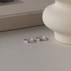 Bold Birthstone Signet Ring Silver 18K Gold Plated