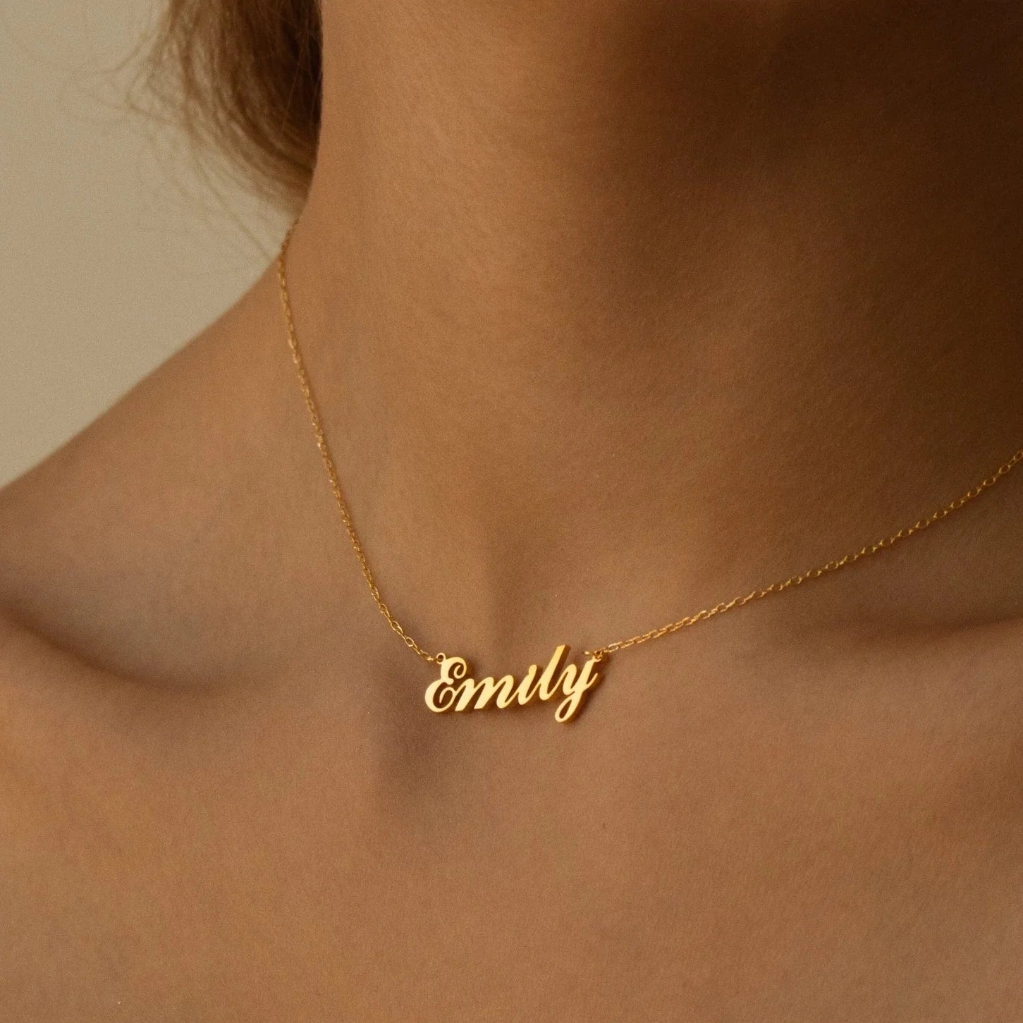 Carrie Name Necklace Silver 18K Gold Plated