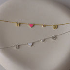 Dainty Space Charm Necklace Silver 18K Gold Plated
