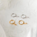 Rhombus Diamond Huggies Silver 18K Gold Plated