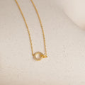 Pavé Circle Interlocking Necklace Silver 18K Gold Plated