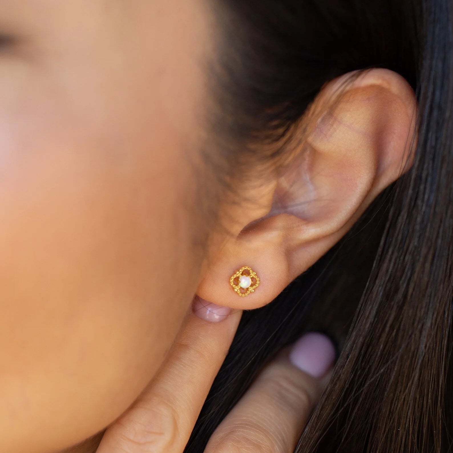 Alora Opal Stud Earrings