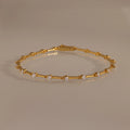 Sprinkle Diamond Tennis Bracelet Silver 18K Gold Plated