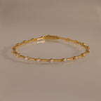 Sprinkle Diamond Tennis Bracelet Silver 18K Gold Plated