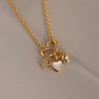 Strawberry Diamond Charm Silver 18K Gold Plated