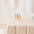Nina Link Earrings Silver 18K Gold Plated