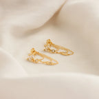Genesis Chain Earrings Silver 18K Gold Plated