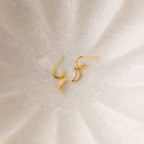 Opal Moon Mini Hoops Silver 18K Gold Plated