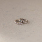 Multipurpose Pave Ring Lock Set in Silver 18K Gold Plated