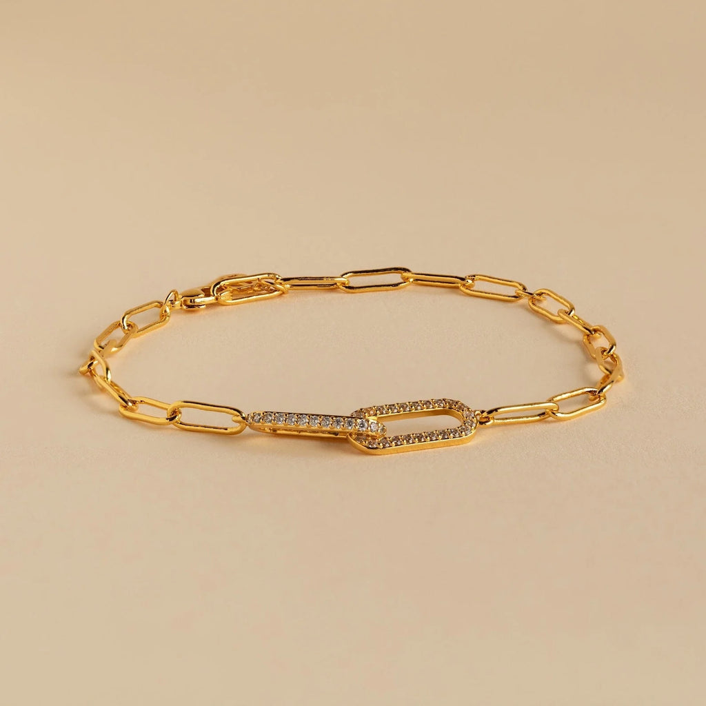 Pave Link Chain Bracelet