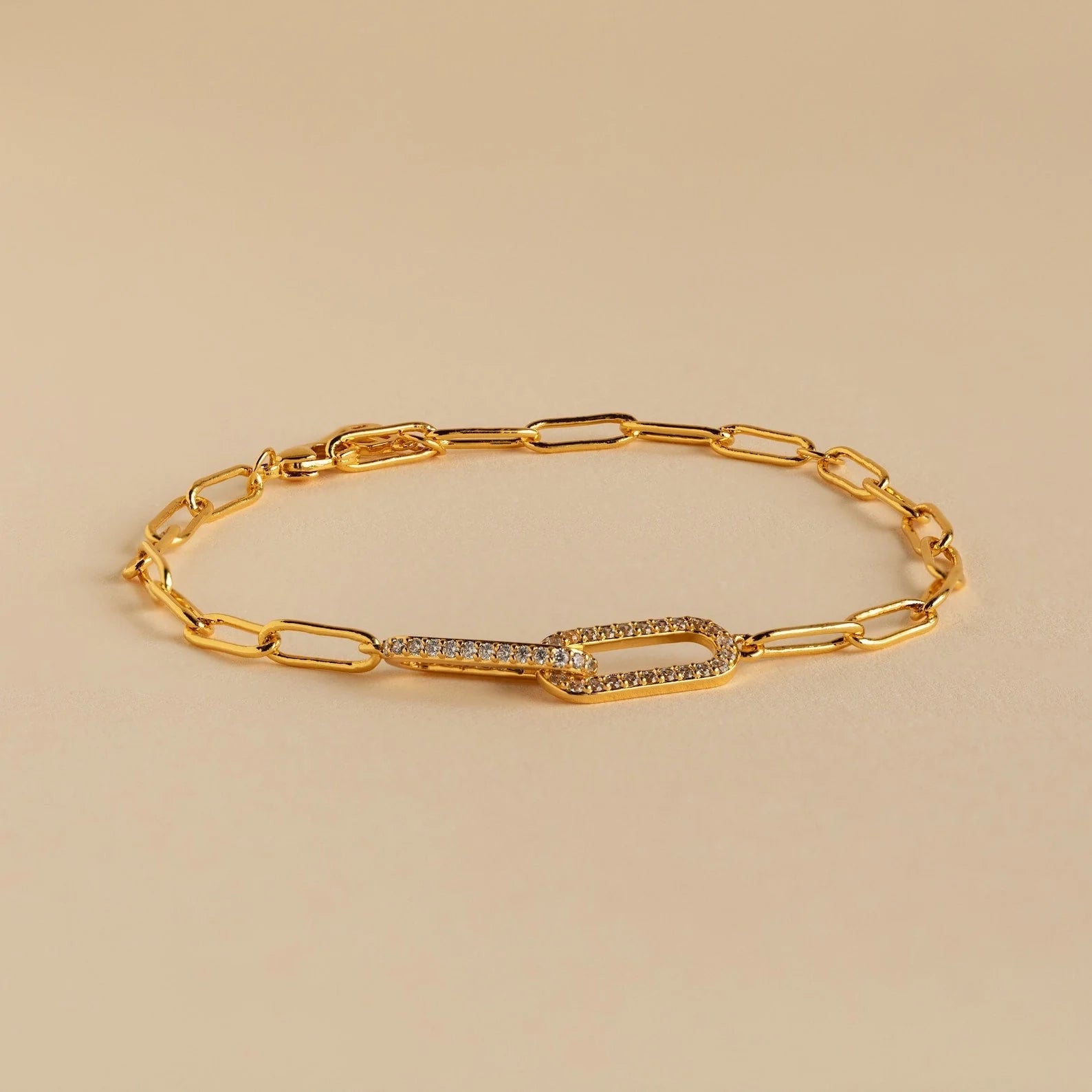 Pave Link Chain Bracelet