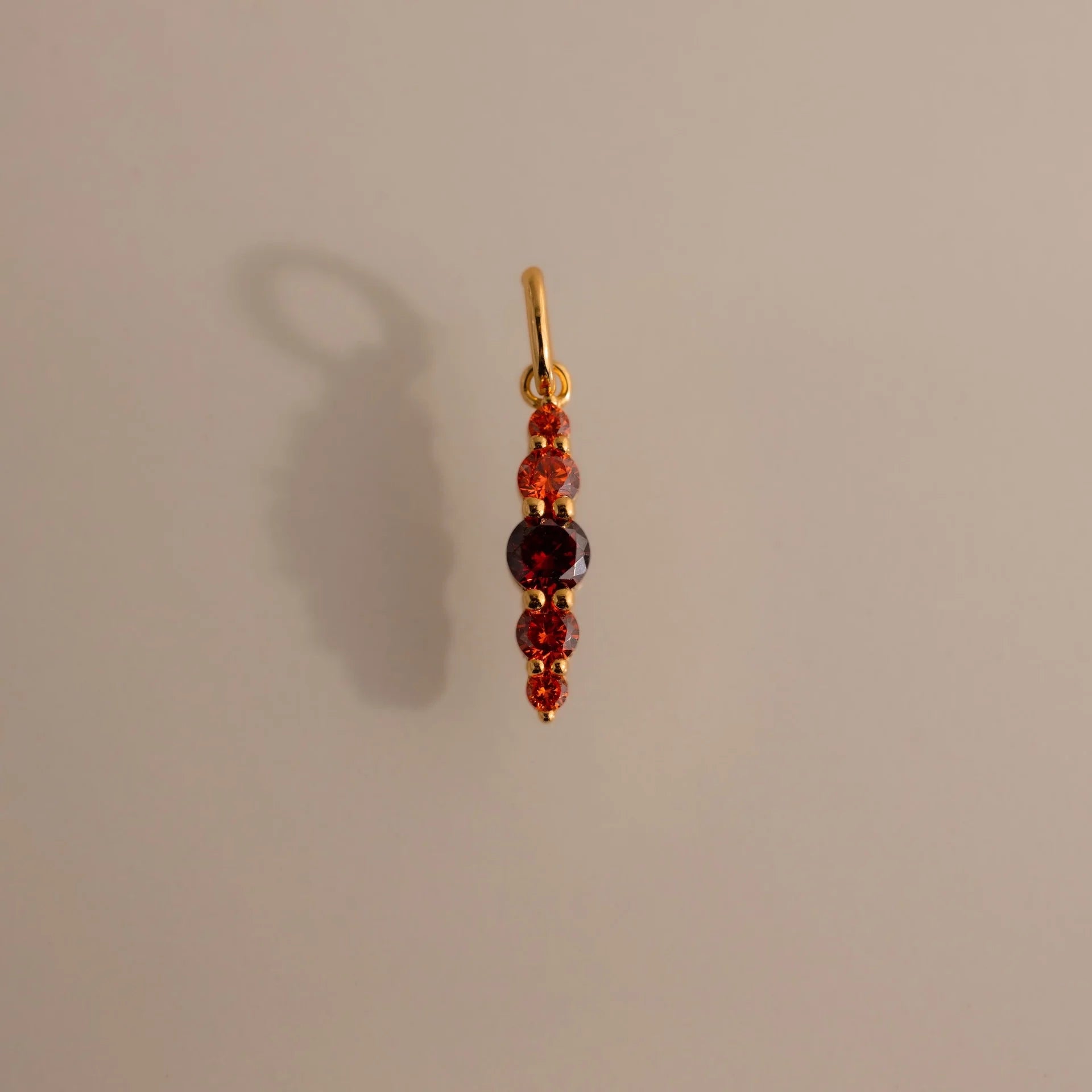Ombre Lace Garnet Charm Silver 18K Gold Plated