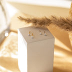 Dainty Pearl Studs Silver 18K Gold Plated