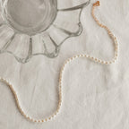 Pearl Choker Necklace Silver 18K Gold Plated
