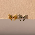 Peridot Raindrop Studs Silver 18K Gold Plated