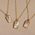 Pearl Zodiac Birthstone Necklace Silver 18K Gold Plated