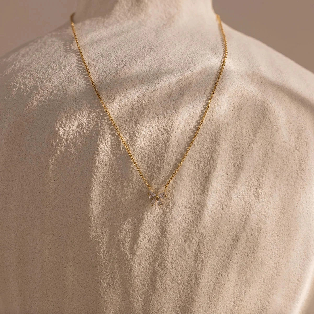 Radiant Bow Sparkle Necklace